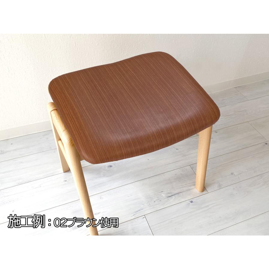 合皮レザー生地 難燃 【木目柄 ブラウン】[WOOD-G-02] : 合皮レザー