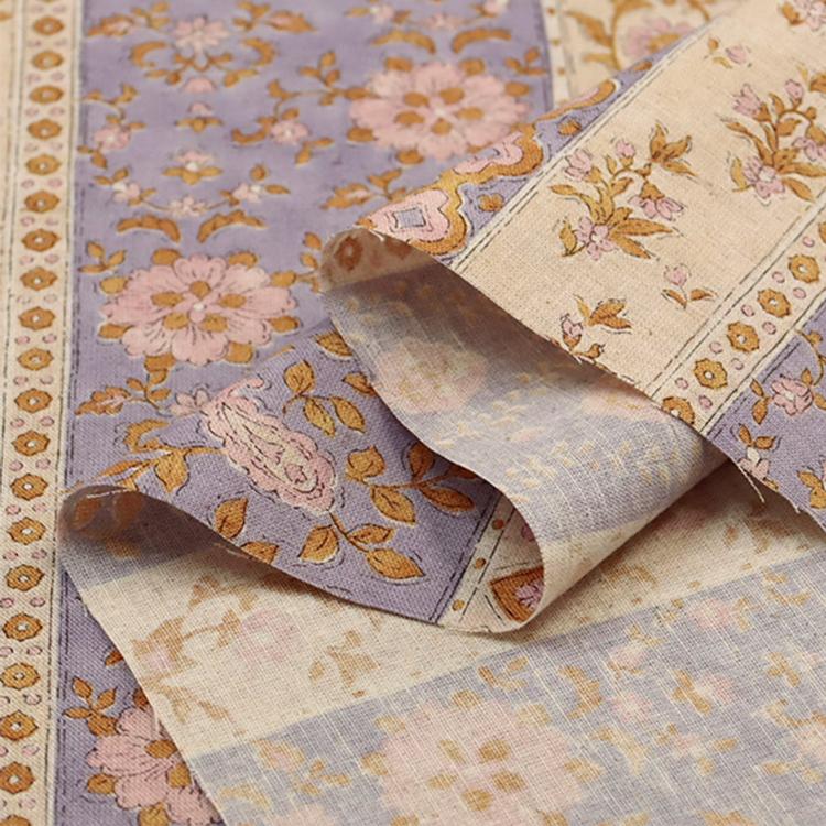 布地 布 無料レシピ有 インド刺繍風 まるこパーツcollection 綿麻