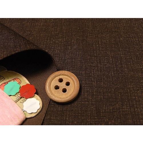 コットン生地・無地つむぎ風和色プリント(こげ茶) 10cm単位 切り売り |  | 01