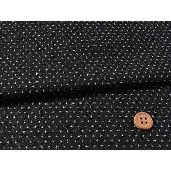 手染め和柄コットン生地・かすり柄(黒) 10cm単位 切り売り | 