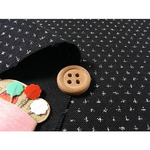 手染め和柄コットン生地・かすり柄(黒) 10cm単位 切り売り |  | 02