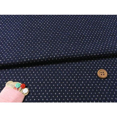 手染め和柄コットン生地・かすり柄(紺) 10cm単位 切り売り |  | 01