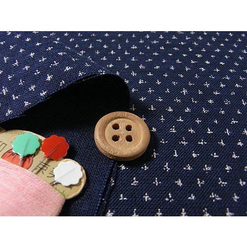手染め和柄コットン生地・かすり柄(紺) 10cm単位 切り売り |  | 02