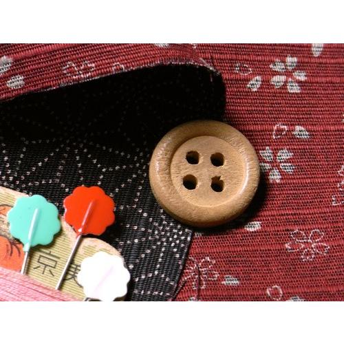 和柄コットン生地・リバーシブル 桜と麻の葉(えんじ/黒) 10cm単位 切り売り |  | 01