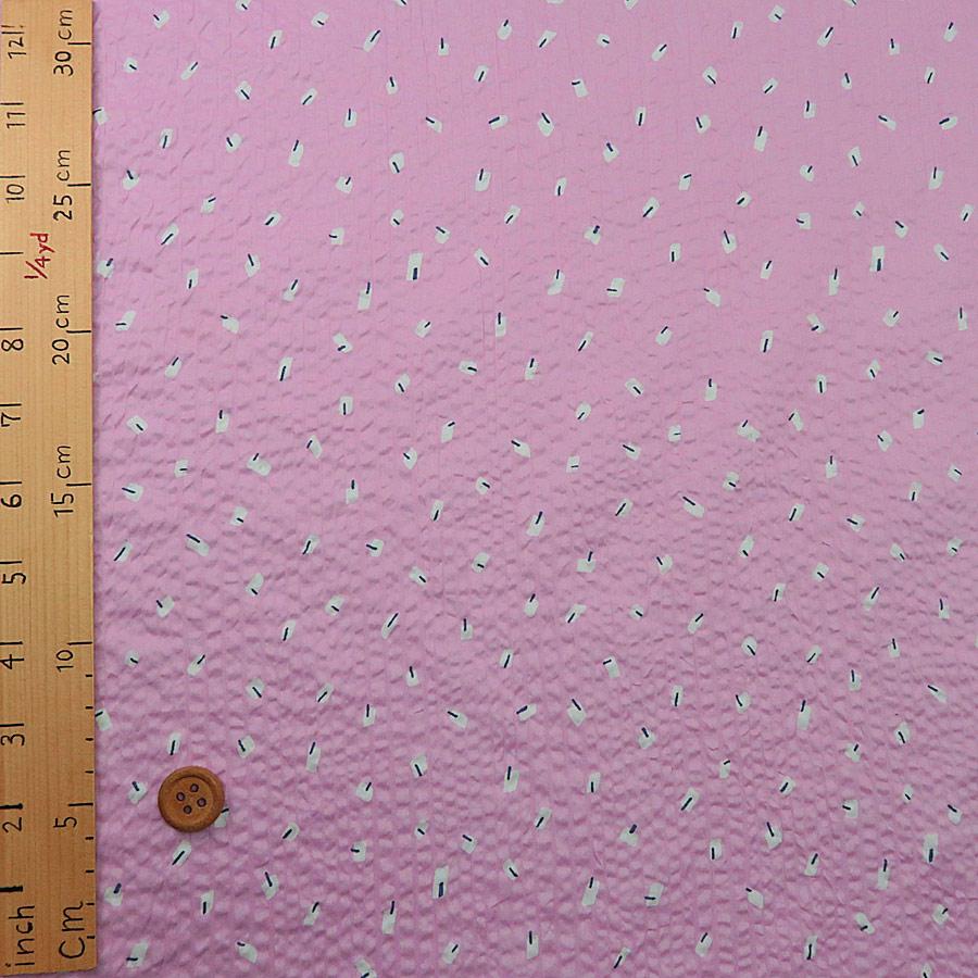 コットン生地 ふんわりウェーブ おしゃれなあられ模様(ピンク) 10cm単位 切り売り |  | 02