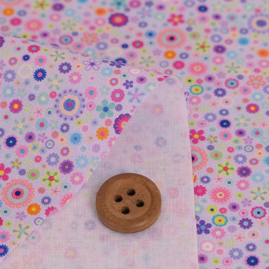 コットン生地 彩り華ビーズ(薄紫) 10cm単位 切り売り |  | 01