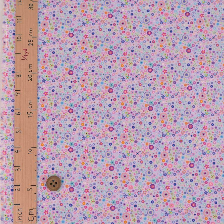 コットン生地 彩り華ビーズ(薄紫) 10cm単位 切り売り |  | 02