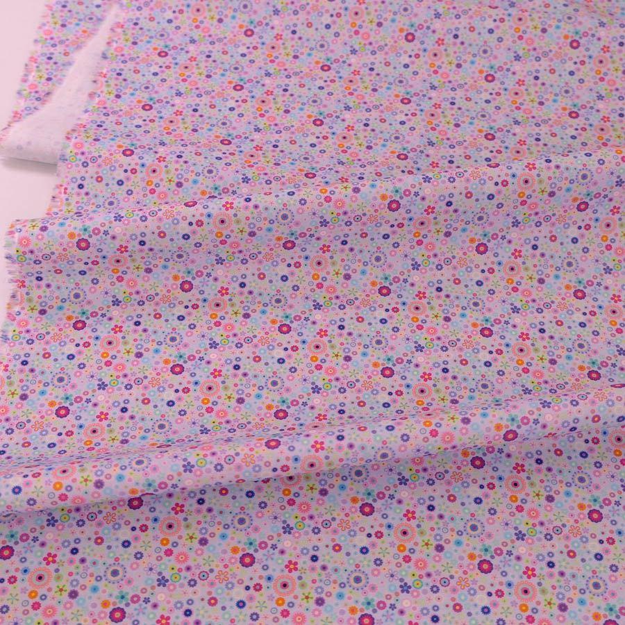 コットン生地 彩り華ビーズ(薄紫) 10cm単位 切り売り |  | 03