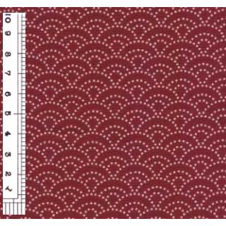 和柄コットン生地・青海波(えんじ) 10cm単位 切り売り |  | 02