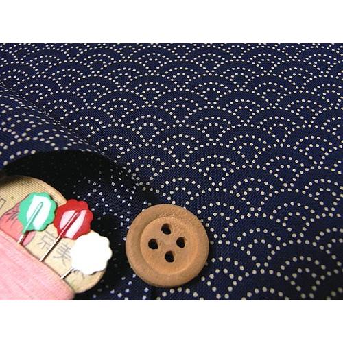 和柄コットン生地・青海波(紺) 10cm単位 切り売り |  | 01