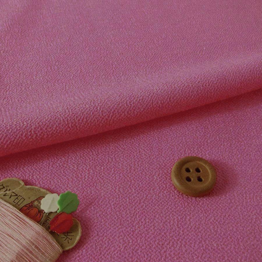 無地一越ちりめん(ローズピンク) 10cm単位 切り売り | 