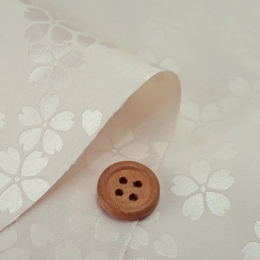 ポリエステル生地 W巾 サテンジャカード 桜模様(アイボリー) 10cm単位 切り売り |  | 01