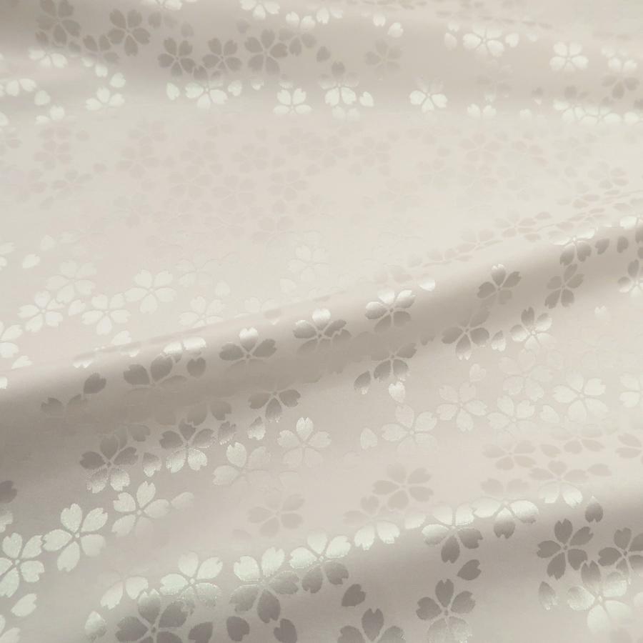 ポリエステル生地 W巾 サテンジャカード 桜模様(アイボリー) 10cm単位 切り売り |  | 03