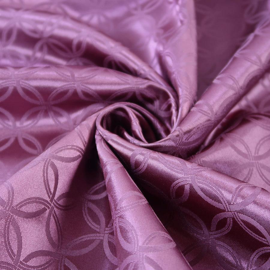 ポリエステル生地 W巾 サテンジャカード 七宝文様(赤紫) 10cm単位 切り売り |  | 04