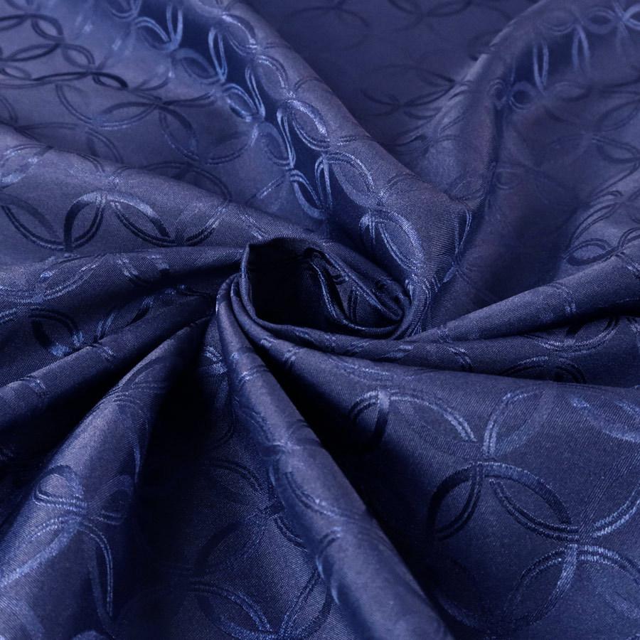 ポリエステル生地 W巾 サテンジャカード 七宝文様(紺) 10cm単位 切り売り |  | 04