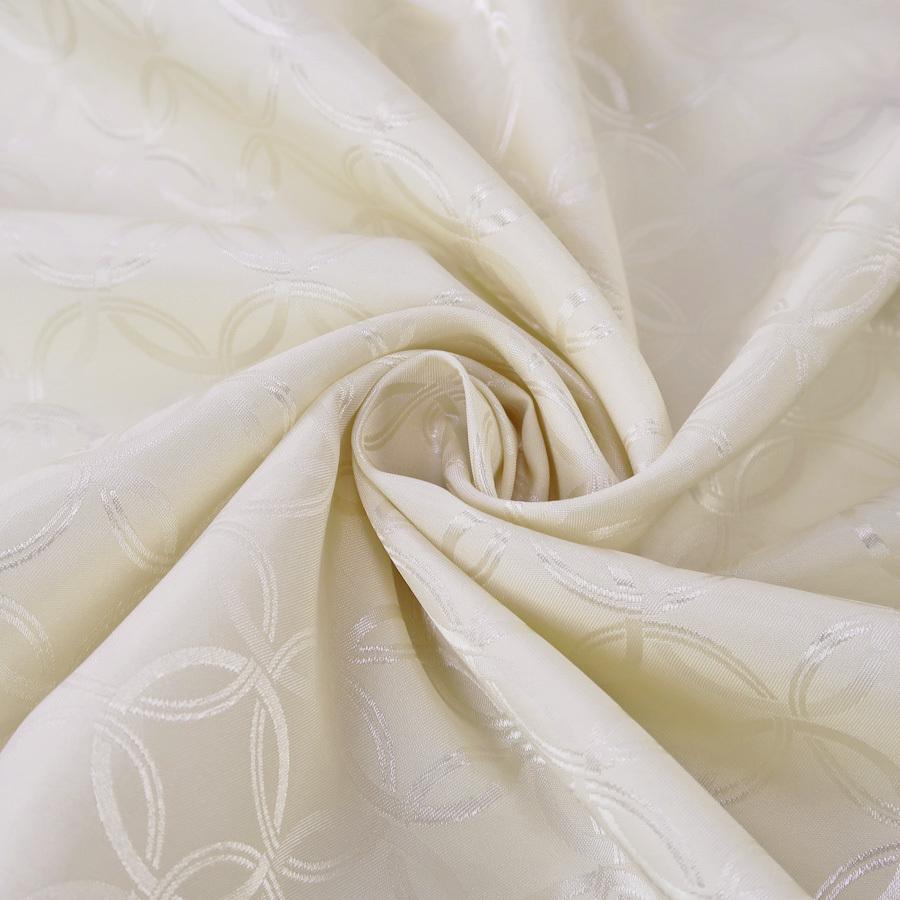 ポリエステル生地 W巾 サテンジャカード 七宝文様(象牙色) 10cm単位 切り売り |  | 04