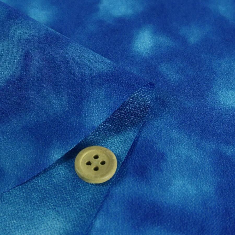 一越ちりめん生地 ムラ染めぼかし(コバルトブルー) 10cm単位 切り売り |  | 01