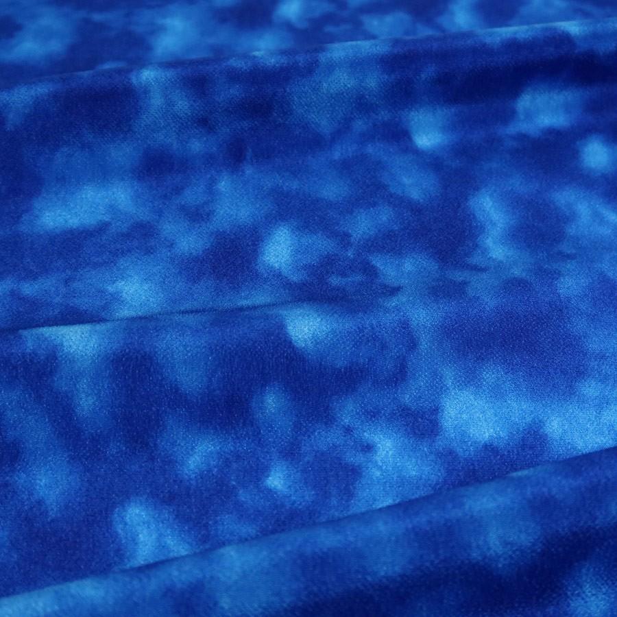 一越ちりめん生地 ムラ染めぼかし(コバルトブルー) 10cm単位 切り売り |  | 03