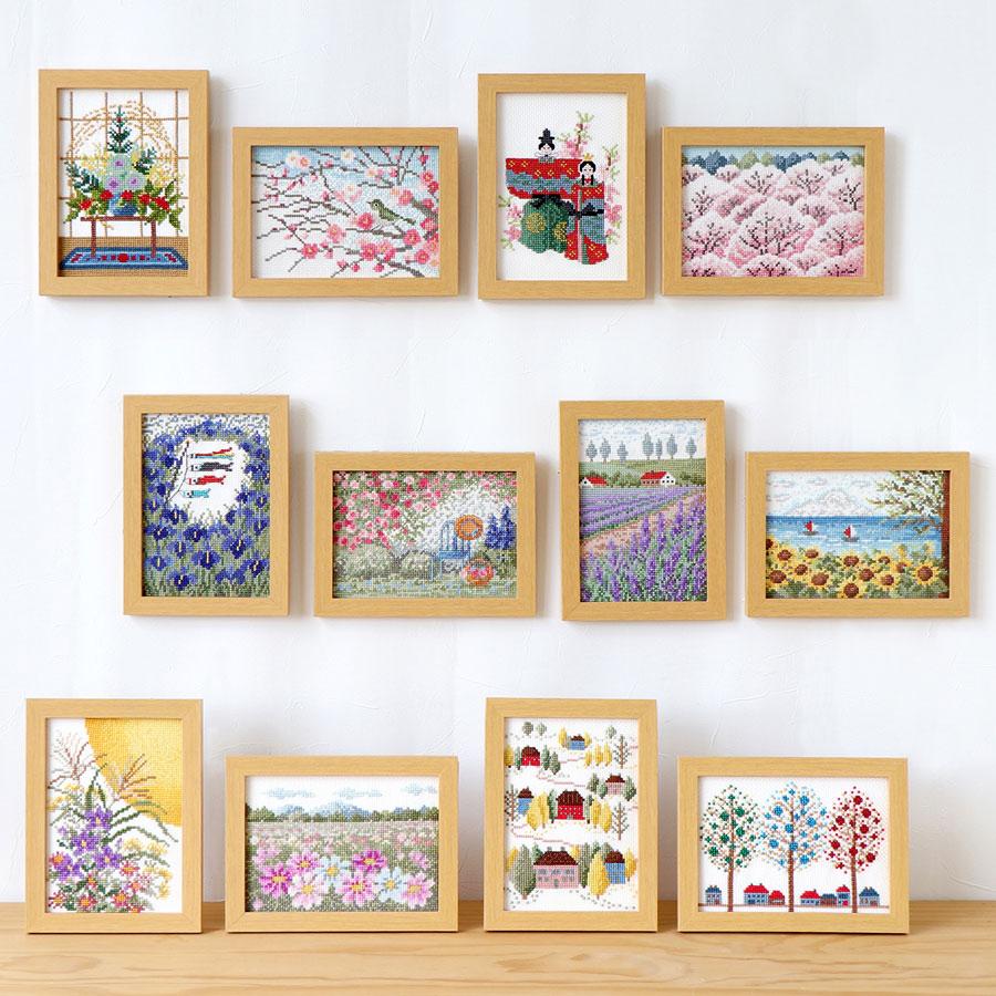 クロスステッチキット 12ヶ月の小さな花風景(5月 菖蒲とこいのぼり) |  | 06