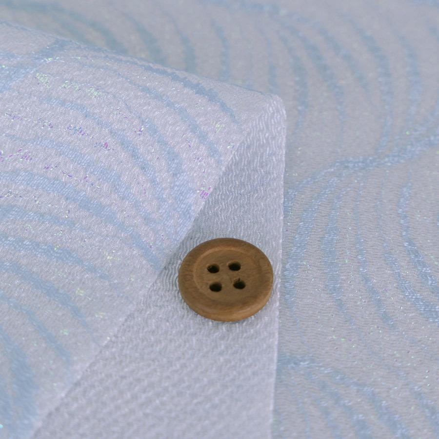 ちりめん生地 レース重ねのさざ波(ブルー) 10cm単位 切り売り |  | 02