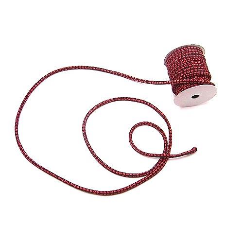 ちりめん丸ひも 小紋調柄 ４ミリ 実寸約5 6ミリ 疋田 赤 Hi4p1 布がたり ヤフー店 通販 Yahoo ショッピング