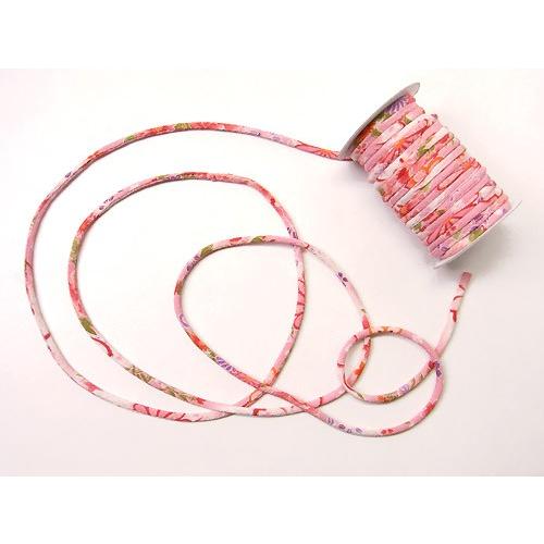 ちりめん丸ひも 柄 ５ミリ 実寸約5 6ミリ 四季花 ピンク Hiu5 108e 布がたり ヤフー店 通販 Yahoo ショッピング