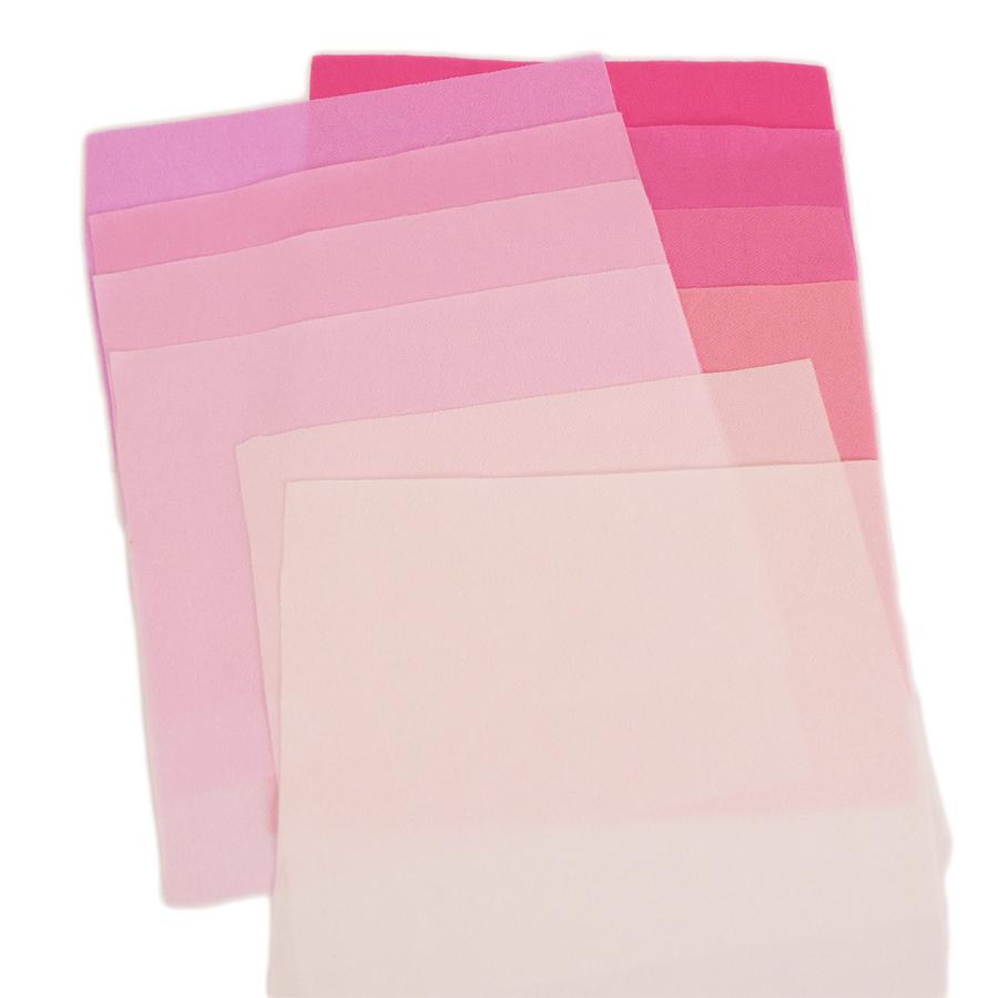 一越ちりめん ピンク+白10色セット/約22×20cm |  | 03