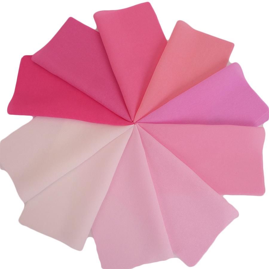 一越ちりめん ピンク+白10色セット/約22×20cm |  | 04