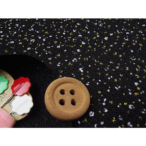 ちりめん生地・金銀あられ(黒) 10cm単位 切り売り |  | 01