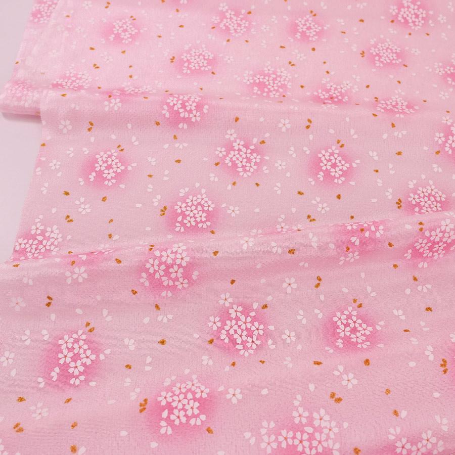 ちりめん生地・桜灯り(ピンク) 10cm単位 切り売り |  | 03