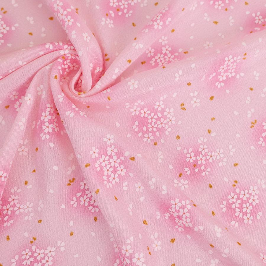 ちりめん生地・桜灯り(ピンク) 10cm単位 切り売り |  | 04