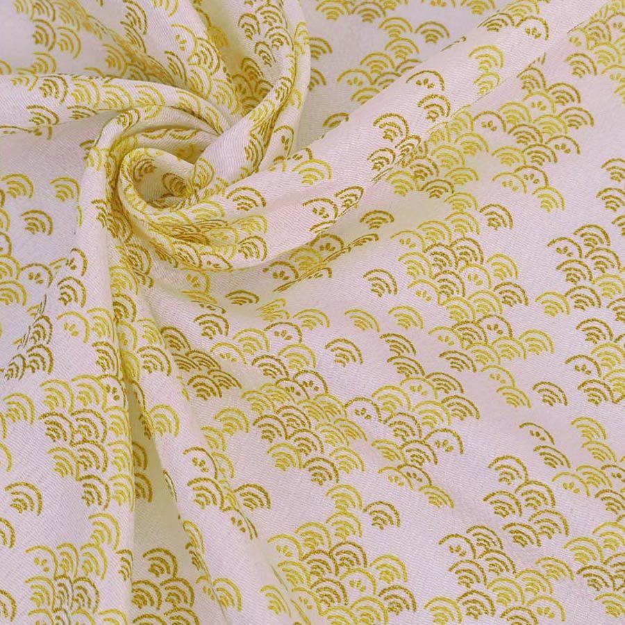 ちりめん生地・かすみ青海波(きなり) 10cm単位 切り売り |  | 04