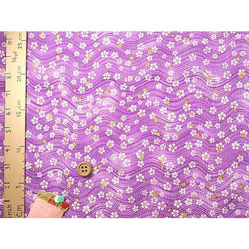 ちりめん生地・波にゆれる小桜(紫) 10cm単位 切り売り｜nunogatari｜04