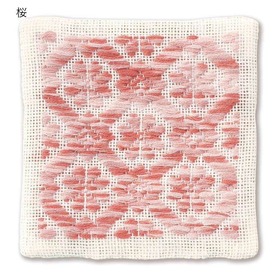 こぎん刺しキット コースター 桜 朝顔 Kogin90 布がたり ヤフー店 通販 Yahoo ショッピング