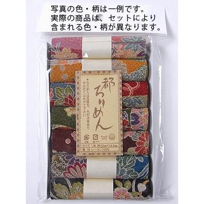 レーヨンちりめん・古布調系柄カットクロスセット(22×16.5cmが7枚入) | 