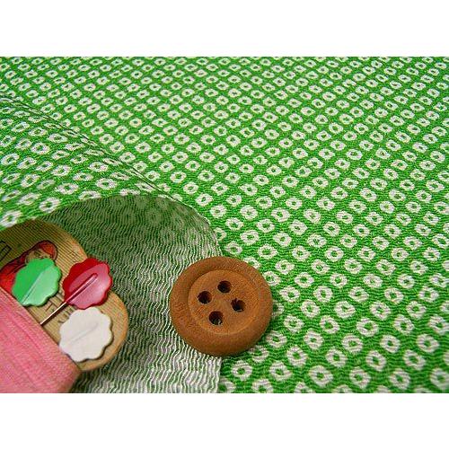 ちりめんカットクロス・疋田しぼり（緑）23×33cm |  | 02