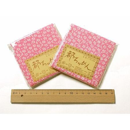 ちりめんカットクロス・小桜（ピンク）23×33cm | 