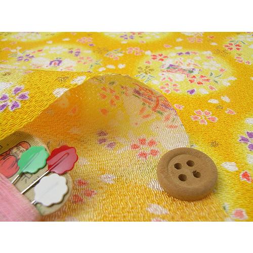 ちりめん生地・宝うさぎ(黄色) 10cm単位 切り売り |  | 01