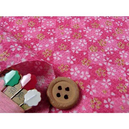 ちりめん生地・市松小桜(ピンク) 10cm単位 切り売り |  | 02