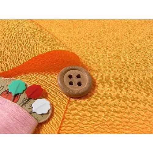 無地ちりめん生地(みかん色) 10cm単位 切り売り |  | 01