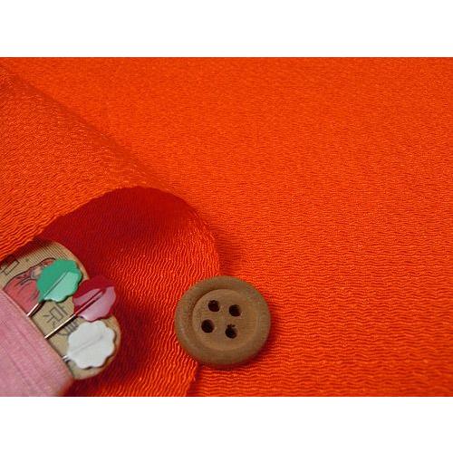 ちりめんカットクロス・無地（柿色）23×33cm |  | 02