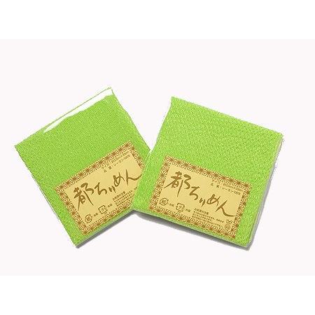 ちりめんカットクロス・無地（若草）23×33cm | 