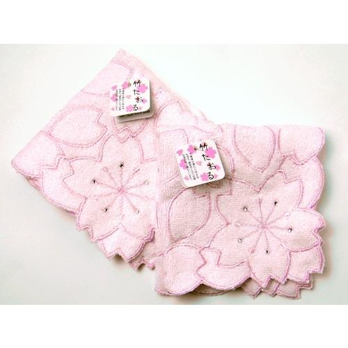 竹のハンドタオル・桜（ピンク） | 