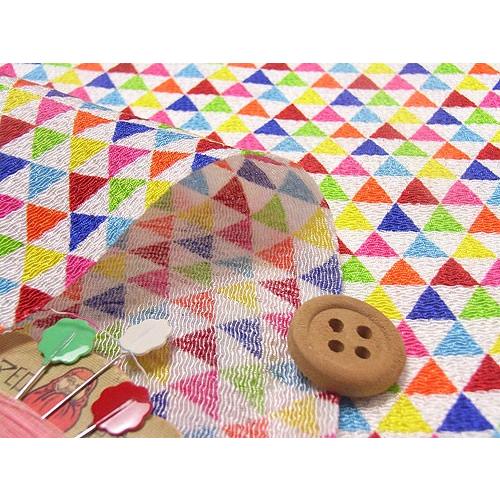 ちりめん生地・カラフルうろこ柄 10cm単位 切り売り |  | 01