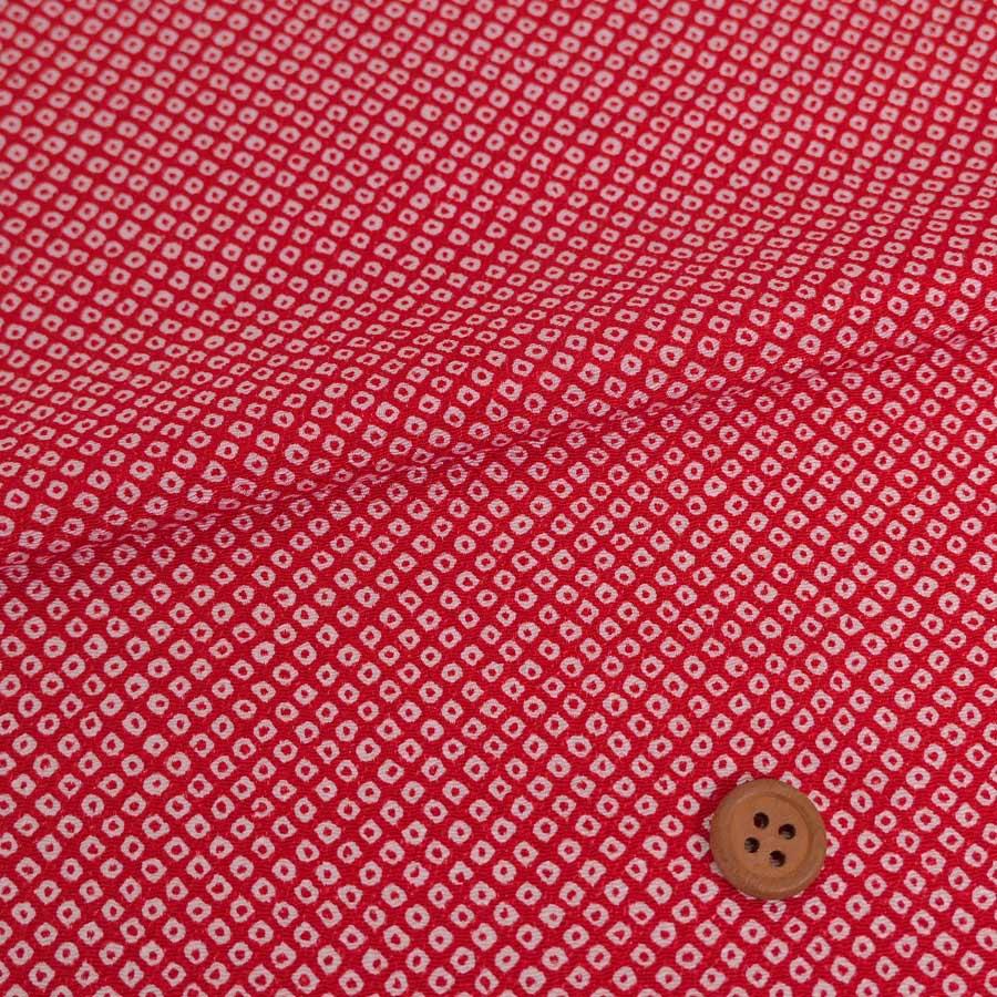 ちりめん生地・疋田しぼり(赤) 10cm単位 切り売り | 