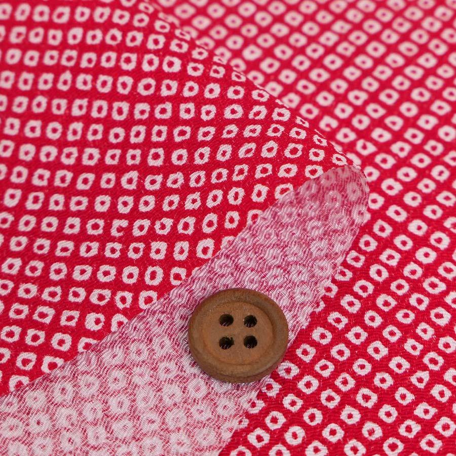 ちりめん生地・疋田しぼり(赤) 10cm単位 切り売り |  | 01