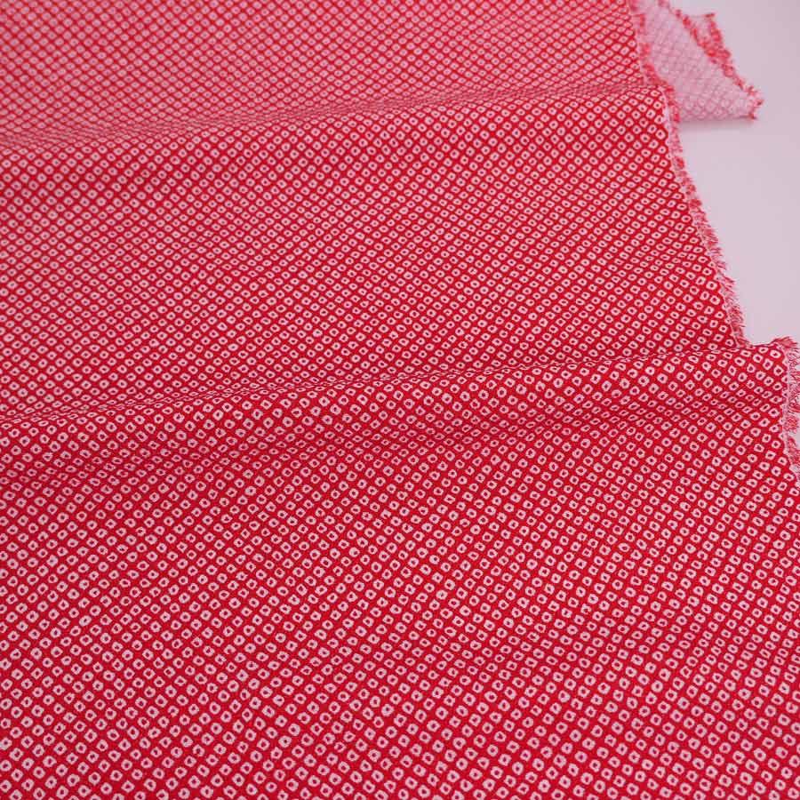 ちりめん生地・疋田しぼり(赤) 10cm単位 切り売り |  | 03