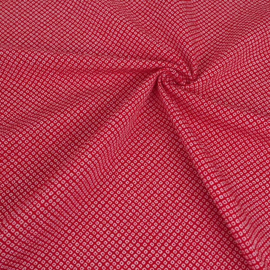 ちりめん生地・疋田しぼり(赤) 10cm単位 切り売り |  | 04