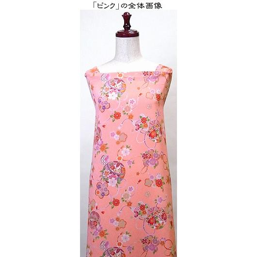 ポリちりめん・華手まり(ピンク) 10cm単位 切り売り |  | 03