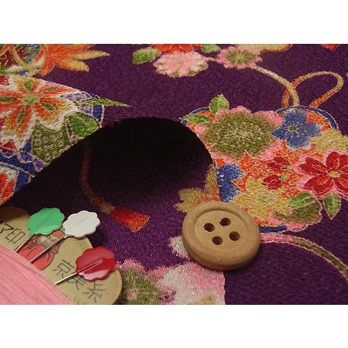 ポリちりめん・華手まり(紫) 10cm単位 切り売り |  | 01
